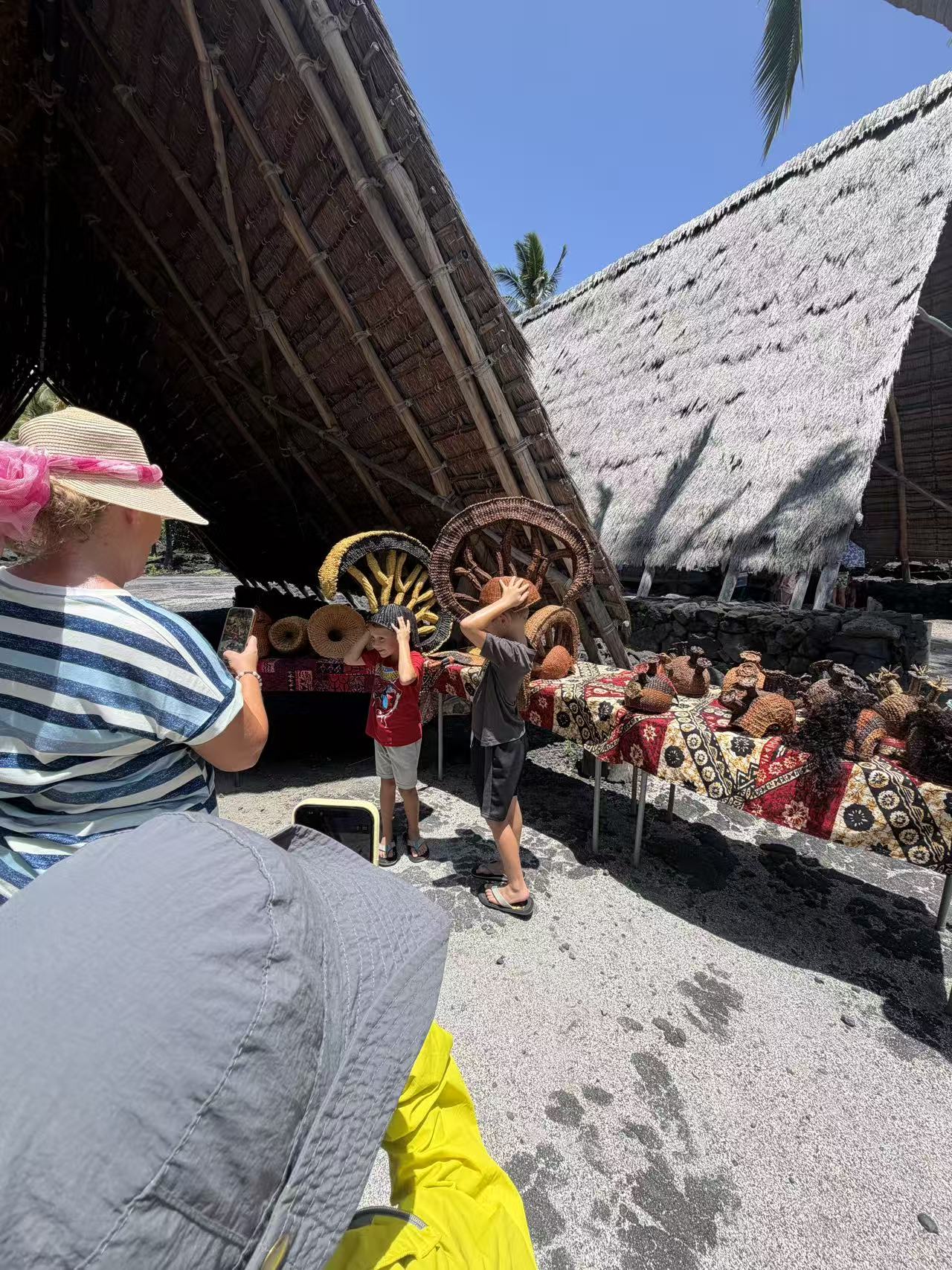 Guests discovering traditional crafts at a historic park